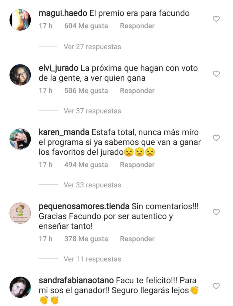 Los seguidores de El gran premio de la cocina se indignaron por el resultado de la gran final