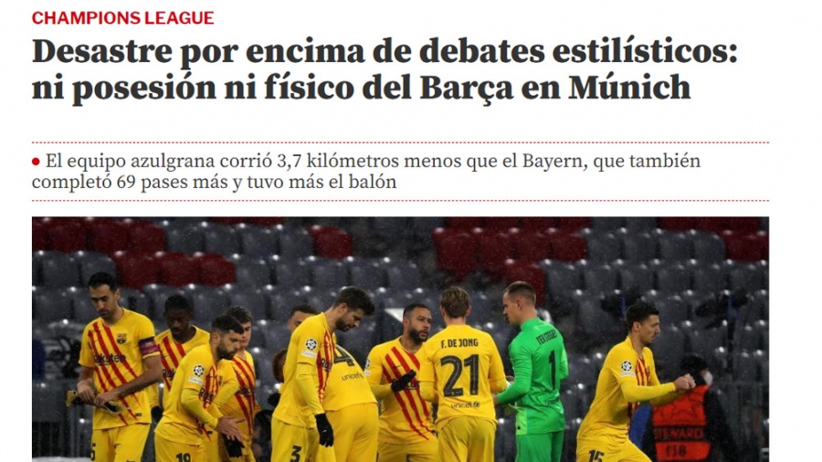 Los diarios catalanes no tuvieron piedad con Barcelona 