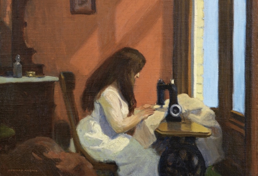 &#039;Muchacha cosiendo a máquina&#039;, de Edward Hopper