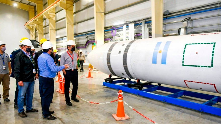 La visita del ministro Daniel Filmus al Centro Espacial de Pipinas provincia de Buenos Aires Foto MCNyT