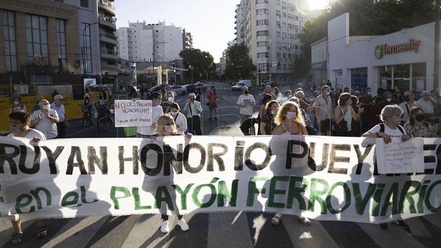 Protesta vecinos parque lineal Caballito Foto Sille Cris