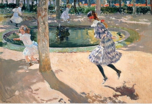 &#039;Saltando a la comba. La Granja&#039; (1907), de Sorolla