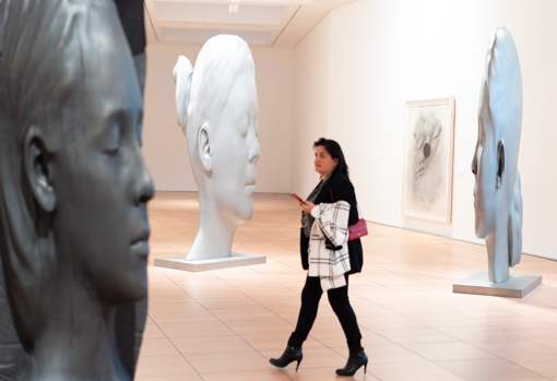 Esculturas y dibujos de Jaume Plensa, en la nueva sala de exposiciones temporales del Museo de Arte Moderno de Céret