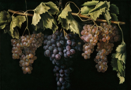 &#039;Bodegón con cuatro racimos de uvas&#039;, de Juan Fernández &#039;El Labrador&#039;
