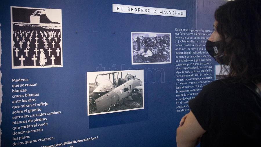 Muestra Contar Malvinas en la Biblioteca Nacional foto Florencia Downes