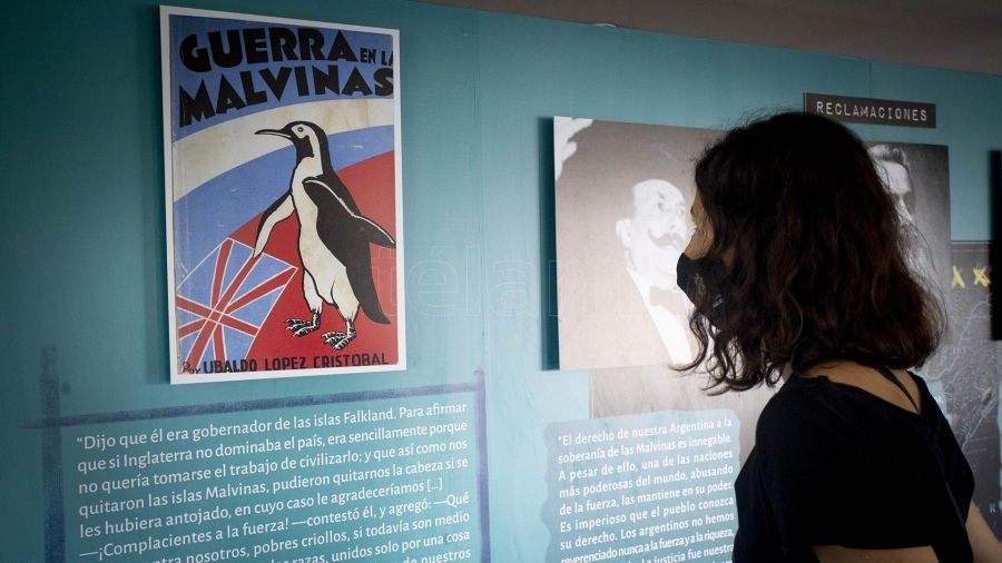 Muestra Contar Malvinas en la Biblioteca Nacional foto Florencia Downes