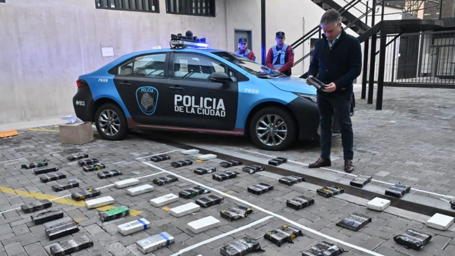 El cargamento de cocana fue secuestrado por la Polica de la Ciudad