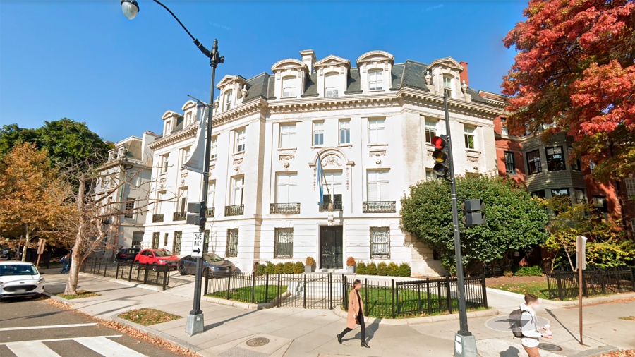 Embajada argentina en la capital de EEUU donde se lleva a cabo la muestra Captura Street View