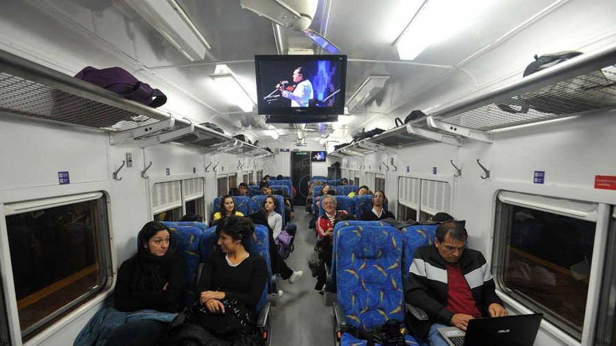 El interior del Tren a las Nubes