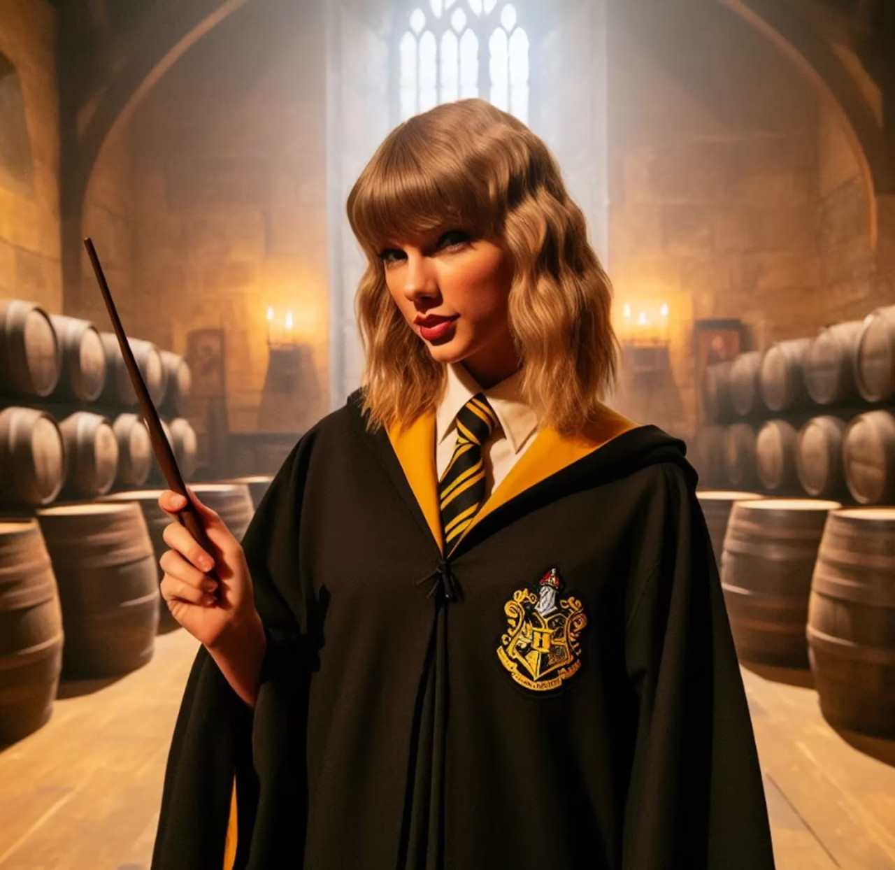 Taylor Swift en Hogwarts. Foto: Twitter/89karma