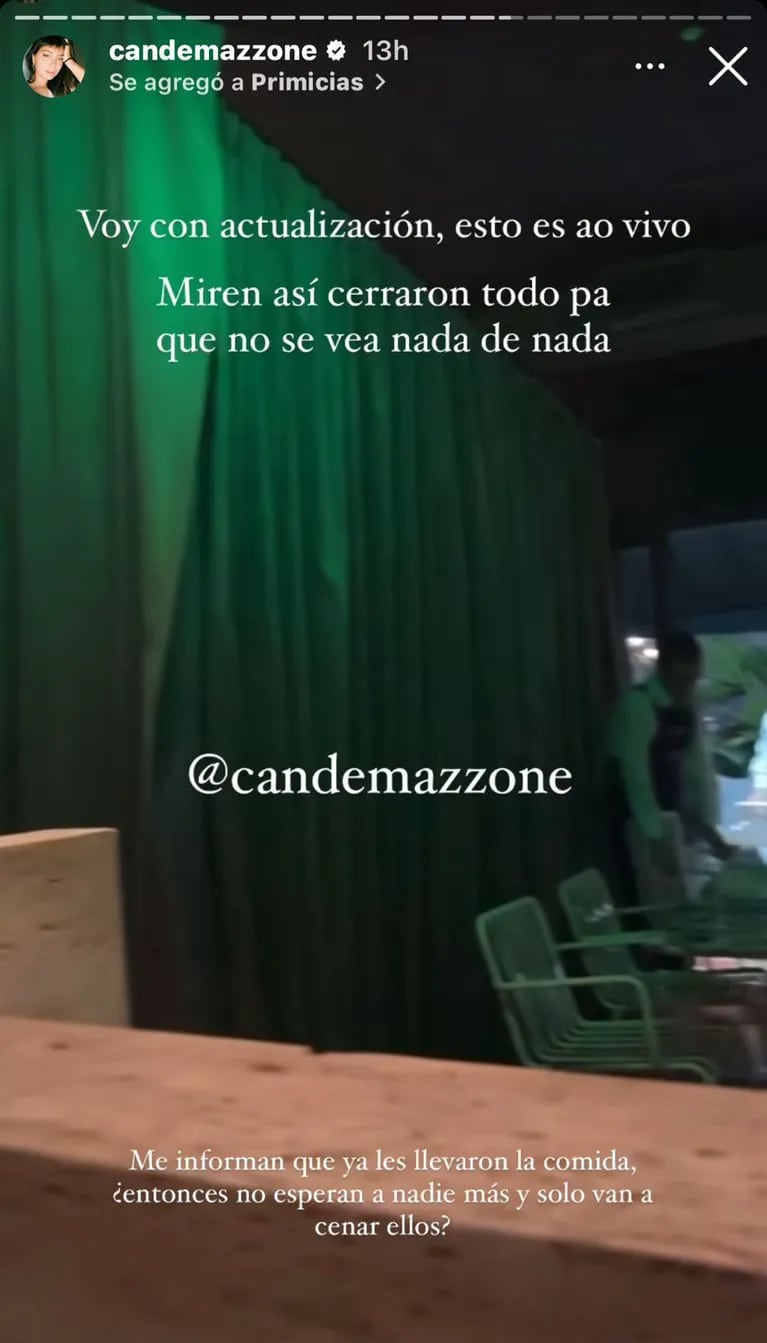 La China Suárez en el festejo de sus 32 años (Foto: captura de Instagram de Cande Mazzone).